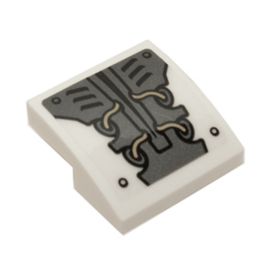 Slope, Curved 2 x 2 with Vent Grilles and Wires Pattern (Sticker) - Set 70225