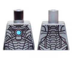 Torso Armor with Black and Silver Panels and Medium Blue Circle Pattern