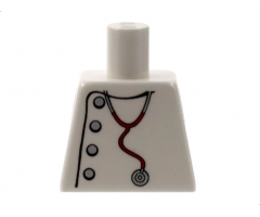 Torso Studios Lab Coat, Gray Buttons, Stethoscope Pattern (Mad Scientist)