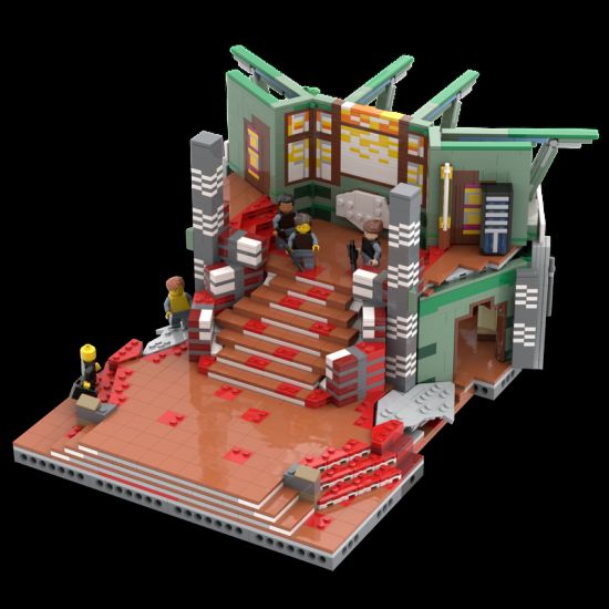 Stargate Atlantis Staircase & Balkony (LEGO® colors)