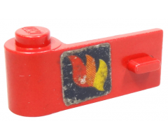 Door 1 x 3 x 1 Left with Classic Fire Logo Pattern (Sticker) - Sets 640-2 / 6690