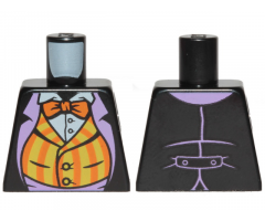 Torso Batman Suit with Orange Vest and Orange Bow Tie Pattern