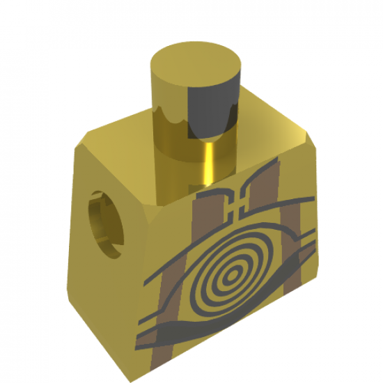Torso SW C-3PO Pattern / Chrome Gold Arms / Chrome Gold Hands