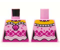 Torso Female Yellow Shoulders, Pearl Necklace, Magenta Shell and White Sprinkles and Trim Pattern