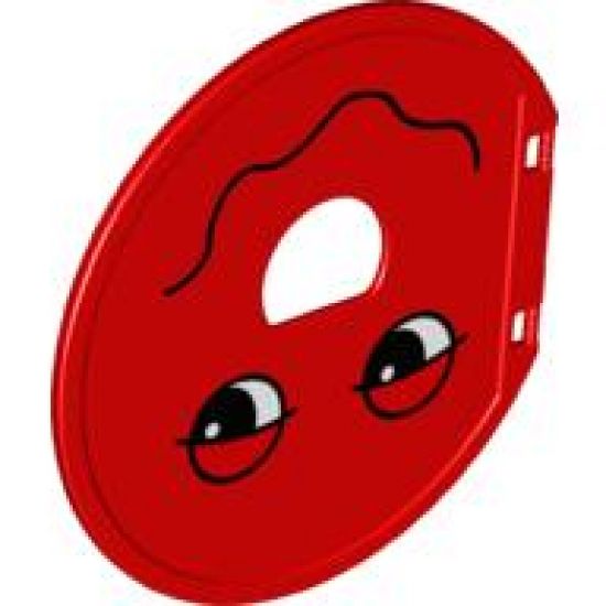 Duplo Ball Tube Exit Door with Half-Closed Eyes and Wavy Mouth Pattern