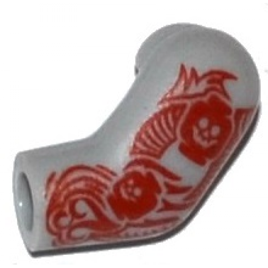 Arm, Left with Red Tattoo Pattern