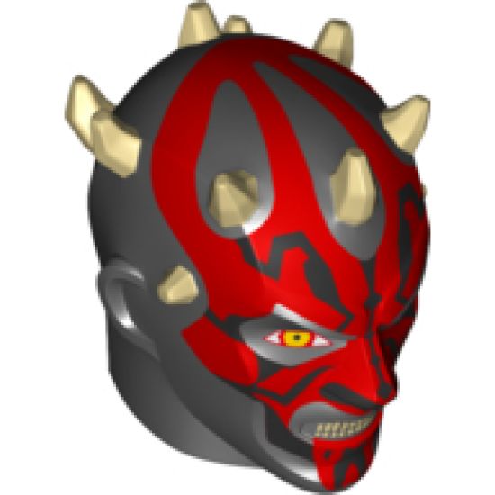 Large Figure Part Head Modified SW Darth Maul Zabrak Pattern