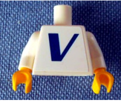 Torso Vestas Logo Pattern (Sticker) / White Arms / Yellow Hands