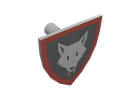 Minifigure, Shield Triangular with Wolfpack Pattern