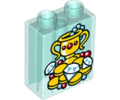 Duplo, Brick 1 x 2 x 2 with Goblet, Jewelry and Gold Coins Pattern