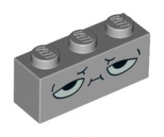 Brick 1 x 3 with Large Half Closed Eyes and Neutral Expression Pattern (Rick)