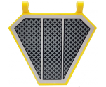Flag 5 x 6 Hexagonal with SW Black Grille, Diagonal Cross Hatching Pattern (Sticker)