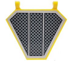 Flag 5 x 6 Hexagonal with SW Black Grille, Diagonal Cross Hatching Pattern (Sticker)