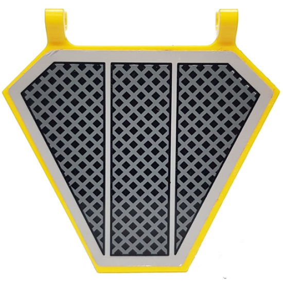 Flag 5 x 6 Hexagonal with SW Black Grille, Diagonal Cross Hatching Pattern (Sticker)