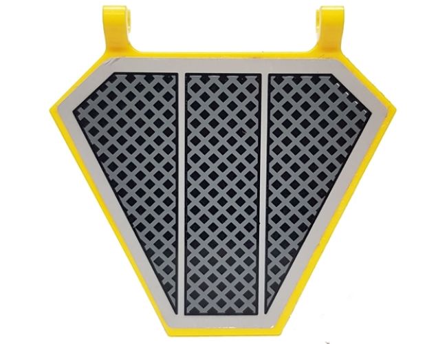 Flag 5 x 6 Hexagonal with SW Black Grille, Diagonal Cross Hatching Pattern (Sticker)