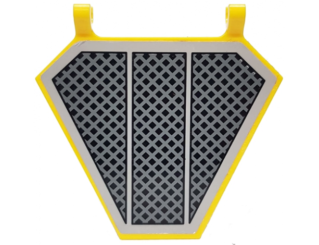 Flag 5 x 6 Hexagonal with SW Black Grille, Diagonal Cross Hatching Pattern (Sticker)