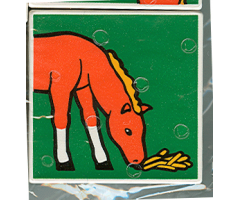 Duplo, Tile 2 x 2 x 1 with Horse Mosaic Picture 11 Pattern (Set 1078)