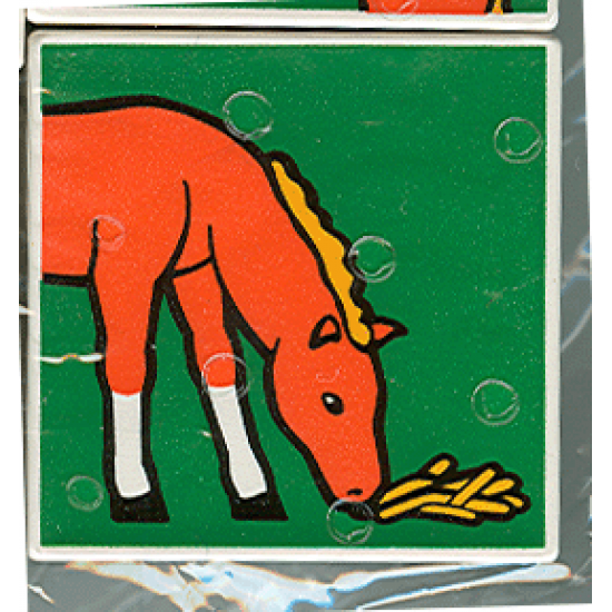 Duplo, Tile 2 x 2 x 1 with Horse Mosaic Picture 11 Pattern (Set 1078)