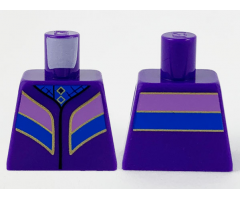 Torso Blue Robe and Medium Lavender Panels Pattern