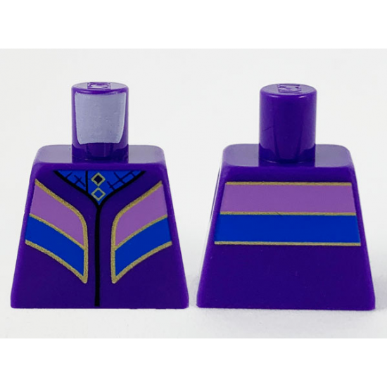 Torso Blue Robe and Medium Lavender Panels Pattern