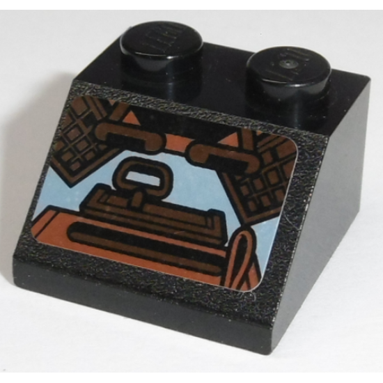 Slope 45 2 x 2 with SW MTT Cockpit and Lever Pattern (Sticker) - Set 75058