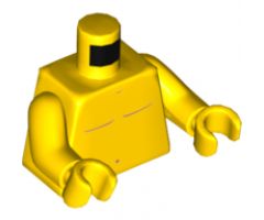 Torso Bare Chest with Dark Orange Body Lines and Navel Pattern / Yellow Arms / Yellow Hands