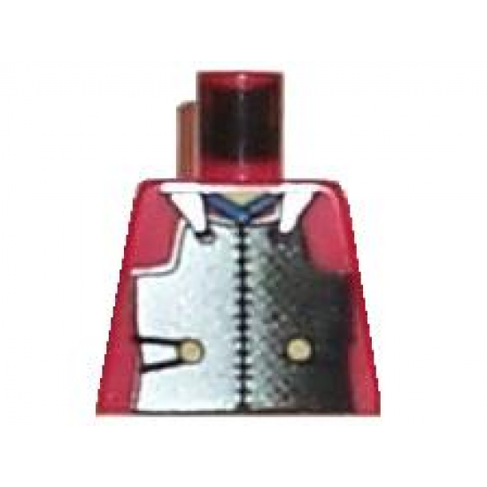 Torso Castle Ninja Armor Plate, Blue Collar Pattern (Samurai)