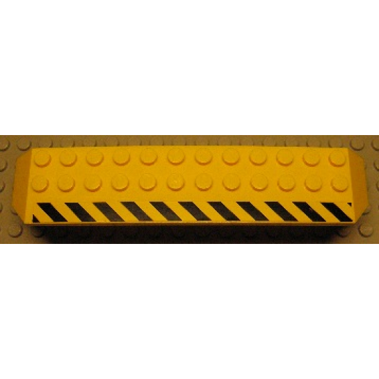 Arch 2 x 14 x 2 1/3 with Black and Yellow Danger Stripes Pattern Model Right Side (Sticker) - Set 7900