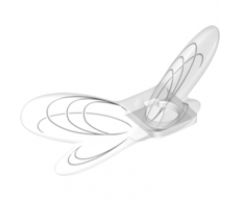Minifigure, Body Wear Wings Fairy with Black Oval Lines Pattern
