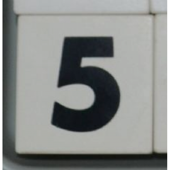 Duplo, Tile 2 x 2 x 1 with Black Number 5 Pattern