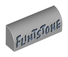 Slope, Curved 1 x 4 x 1 1/3 with 'FLINTSTONE' Pattern