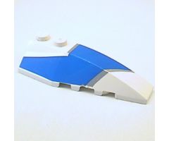 Wedge 6 x 2 Right with Blue and Silver Wraparound Pattern