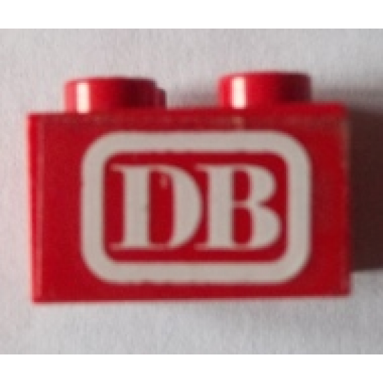 Brick 2 x 2 with 'DB' Pattern (Sticker) - Set 7725