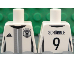 Torso Soccer Shirt with adidas Logo, 4 Stars and Eagle Front, 'SCHÜRRLE 9' Back Pattern