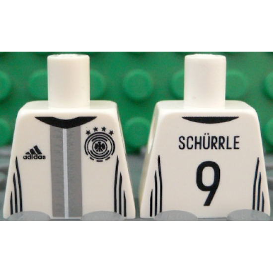 Torso Soccer Shirt with adidas Logo, 4 Stars and Eagle Front, 'SCHÜRRLE 9' Back Pattern