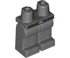 Hips and Legs with Dark Brown Belt and Silver Buckle Pattern