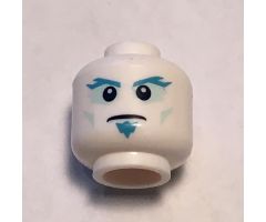 Minifigure, Head Blue Eyebrows and Goatee Pattern - Hollow Stud (BAM)