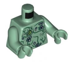 Torso PotC Bare Chest with Marine Growth Pattern / Sand Green Arms / Sand Green Hands