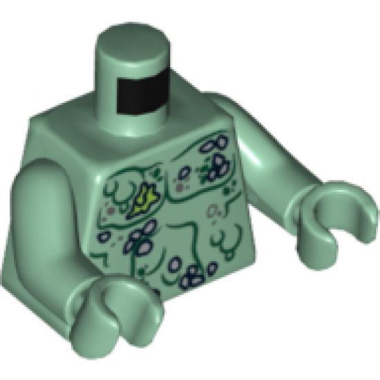 Torso PotC Bare Chest with Marine Growth Pattern / Sand Green Arms / Sand Green Hands