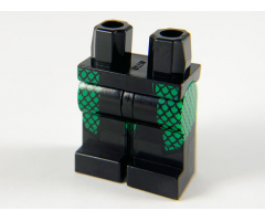 Hips and Green Legs with Black Boots, Black Scales Outlines and Front Panel Pattern