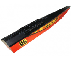Boat Hull Unitary 48 x 6 x 5 with Black Top (Catamaran Half) with 'OCEAN' and '96' Pattern on Right Side (Stickers) - Set 7244