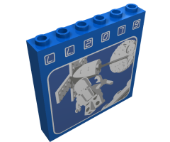 Brick 1 x 6 x 5 with LL2079 Floating Astronaut Pattern