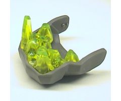 Large Figure Part Head Rock Monster King, Jaw Lower with Trans-Neon Green Teeth