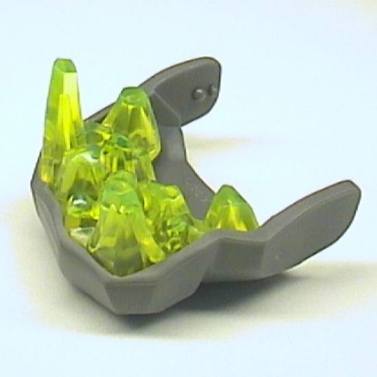 Large Figure Part Head Rock Monster King, Jaw Lower with Trans-Neon Green Teeth