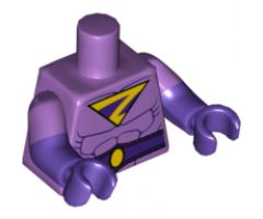Torso Wonder Twin Zan Pattern / Dark Purple Arms with Medium Lavender Short Sleeves Pattern / Dark Purple Hands