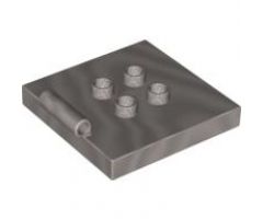 Duplo Tile, Modified 4 x 4 with 4 Center Studs and Hinge