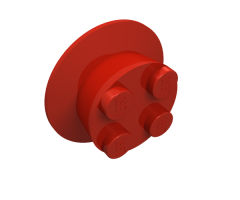 Wheel Train with 2 x 2 Stud Center, Beveled Tread and Cam Axle for Motor
