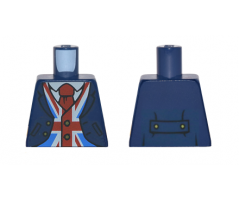 Torso Jacket over Vest with United Kingdom Flag (Union Jack) and Red Tie Pattern