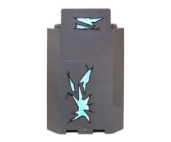 Panel 3 x 3 x 6 Corner Wall without Bottom Indentations with Ice Cracks Pattern (Stickers) - Set 70147