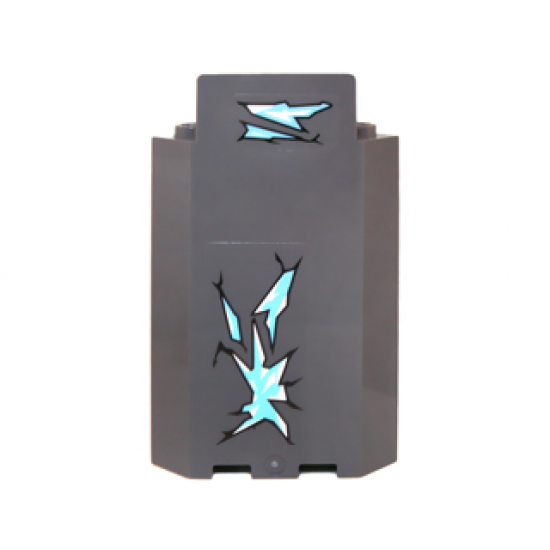 Panel 3 x 3 x 6 Corner Wall without Bottom Indentations with Ice Cracks Pattern (Stickers) - Set 70147